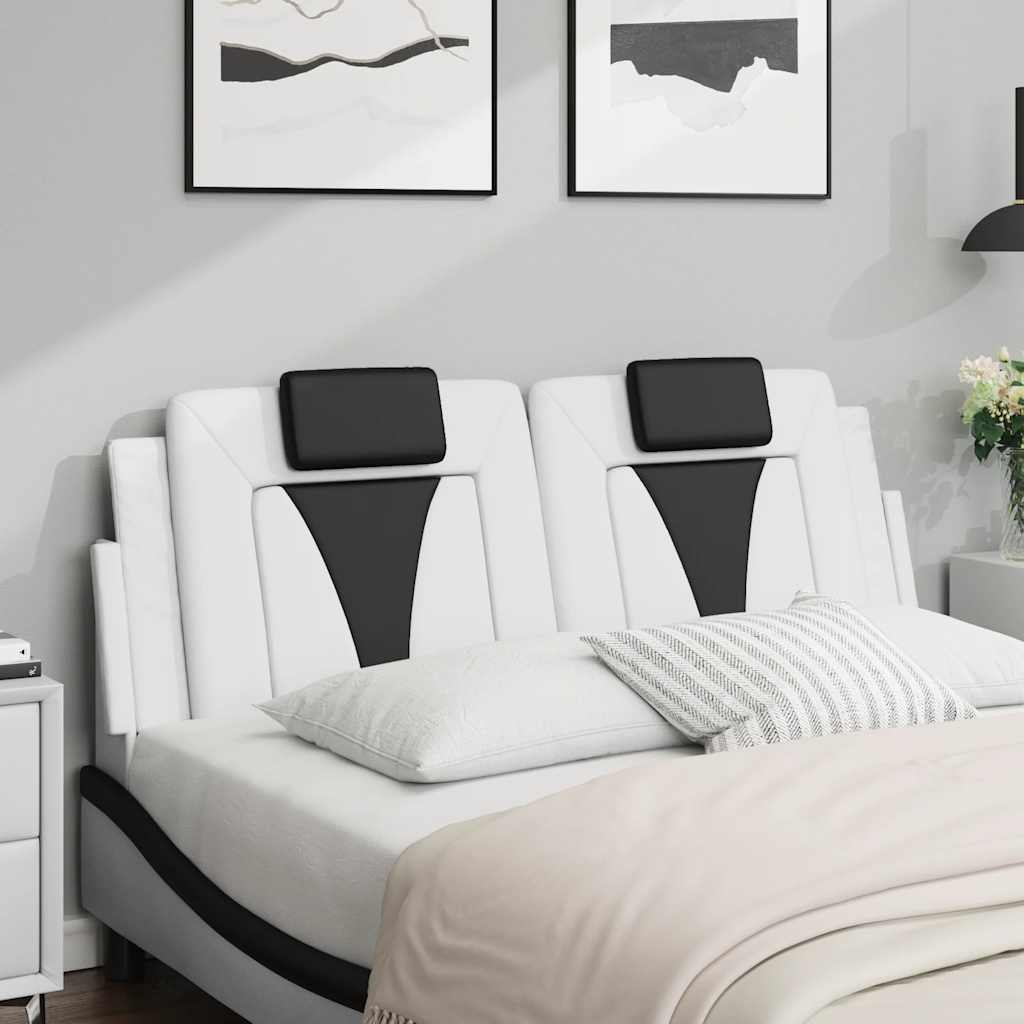 fekete és fehér műbőr fejtámla párna Viana 120 cm