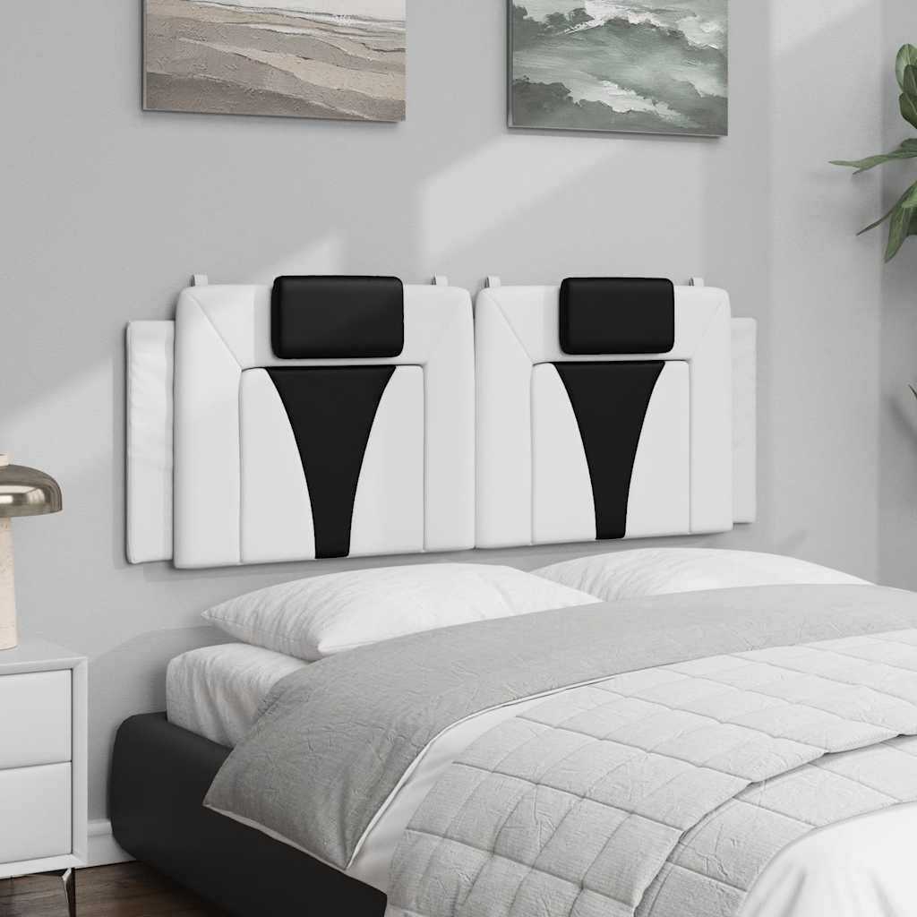fekete és fehér műbőr fejtámla párna Viana 120 cm