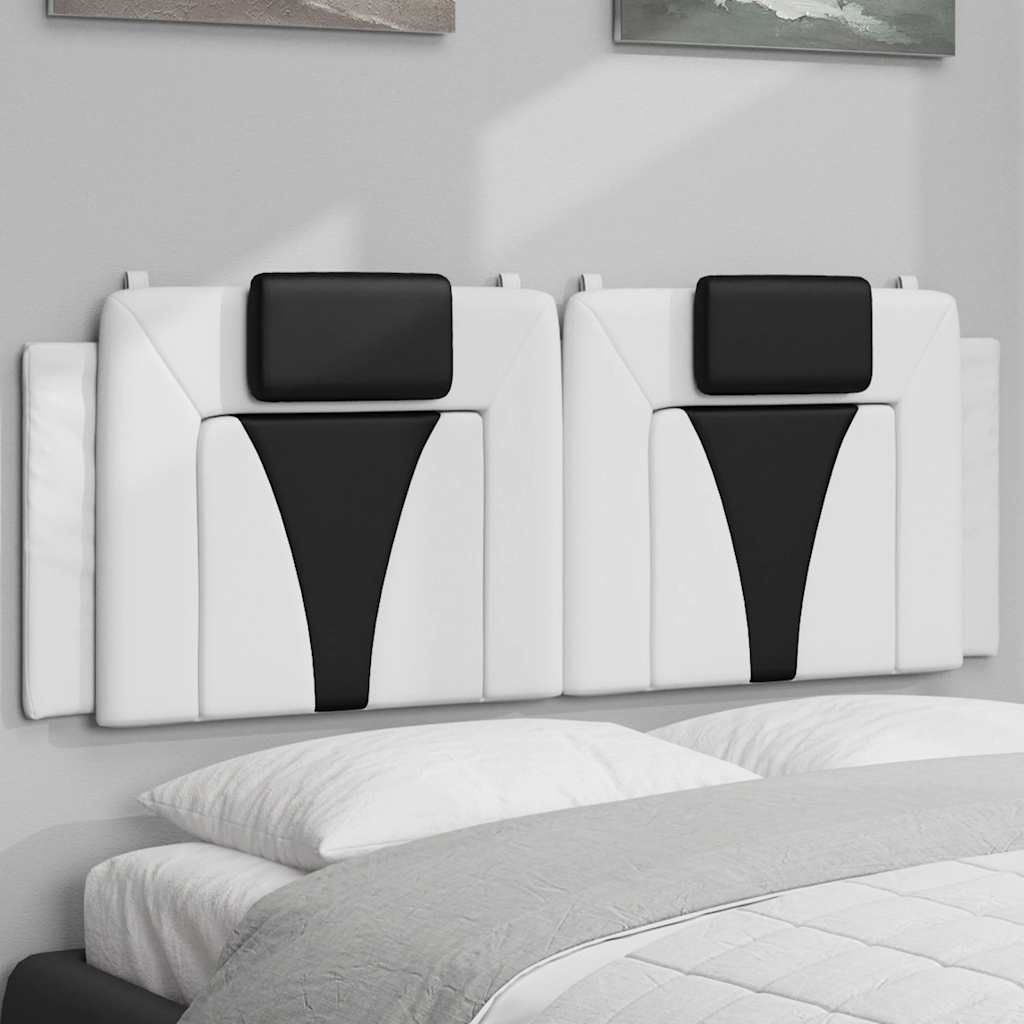 fekete és fehér műbőr fejtámla párna Viana 120 cm