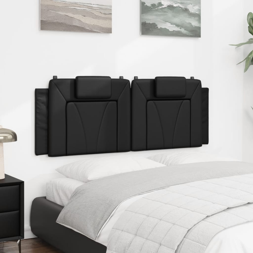 fekete műbőr fejtámla párna Viana 137 cm