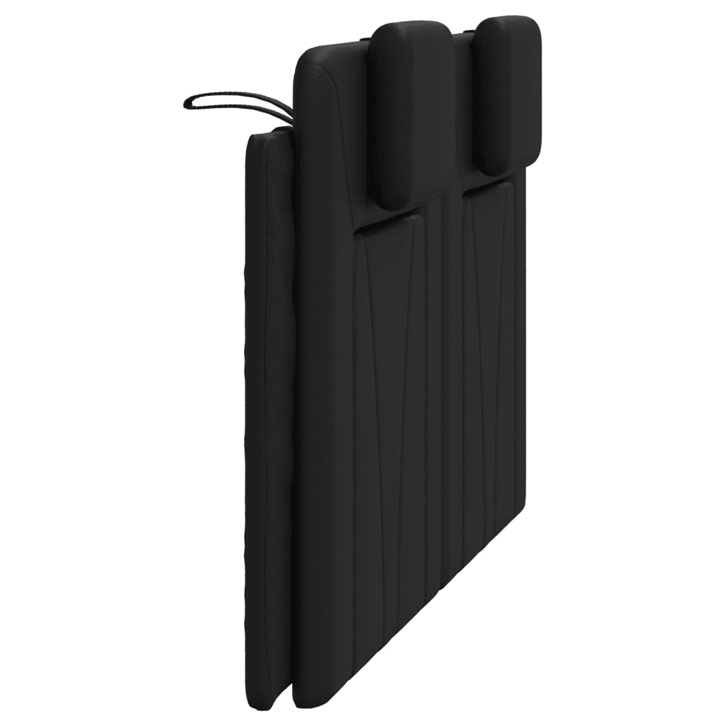 fekete műbőr fejtámla párna Viana 137 cm