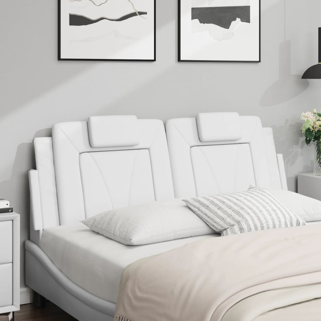 fehér műbőr fejtámla párna Viana 140 cm