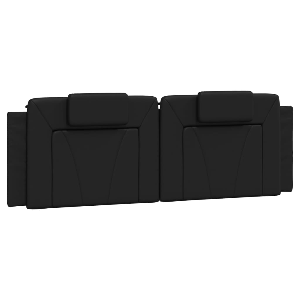 fekete műbőr fejtámla párna Viana 160 cm