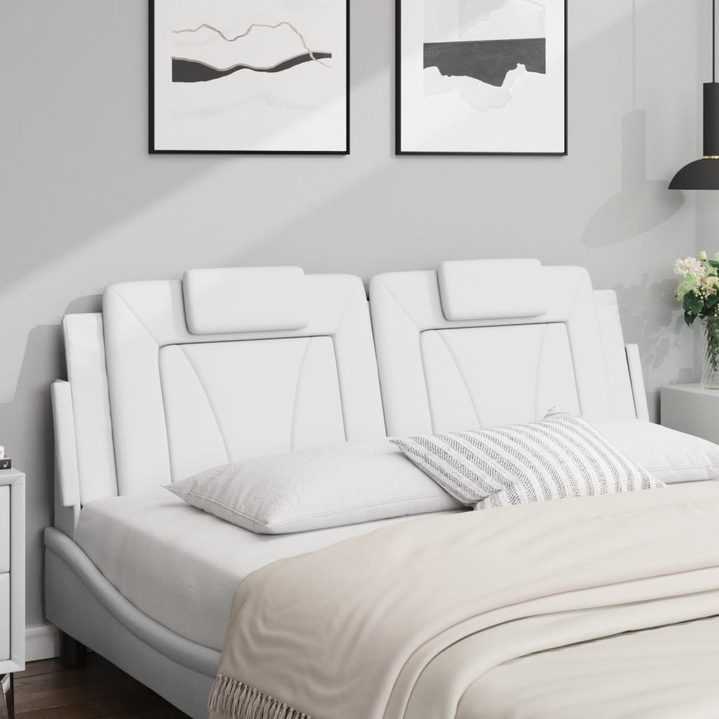 fehér műbőr fejtámla párna Viana 160 cm