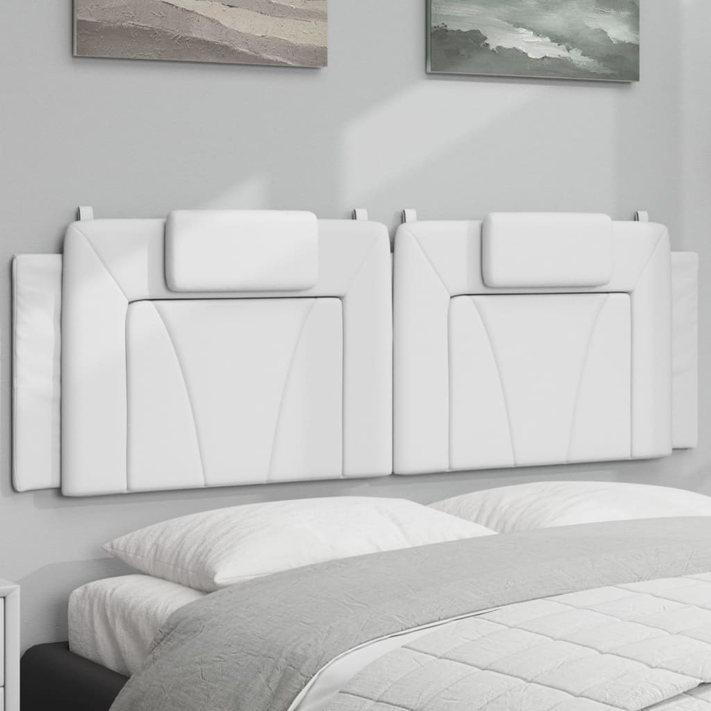 fehér műbőr fejtámla párna Viana 160 cm