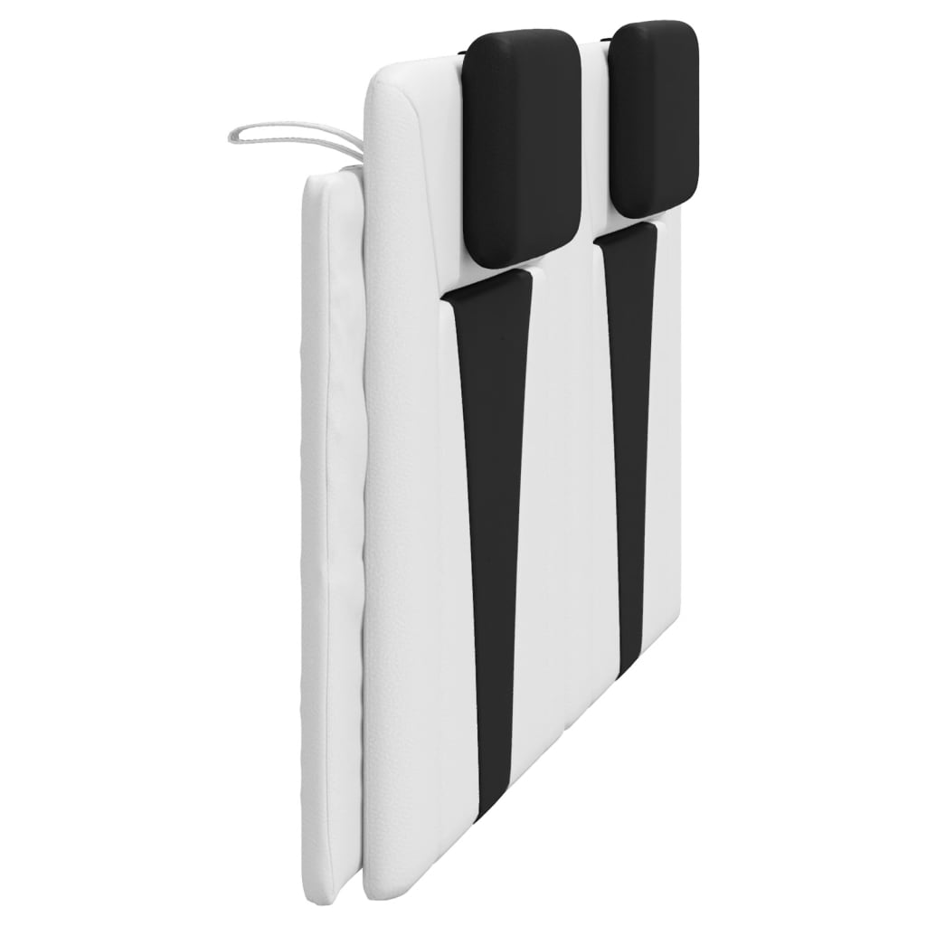 fehér és fekete műbőr fejtámla párna Viana 160 cm