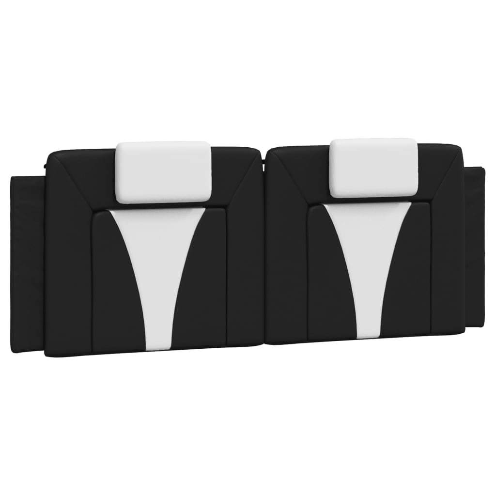 fekete és fehér műbőr fejtámla párna Viana 152 cm
