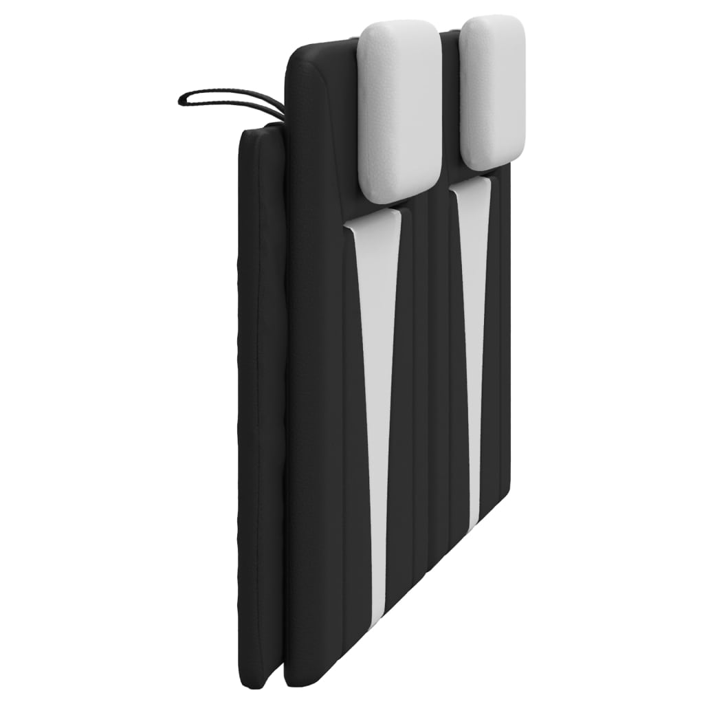 fekete és fehér műbőr fejtámla párna Viana 152 cm