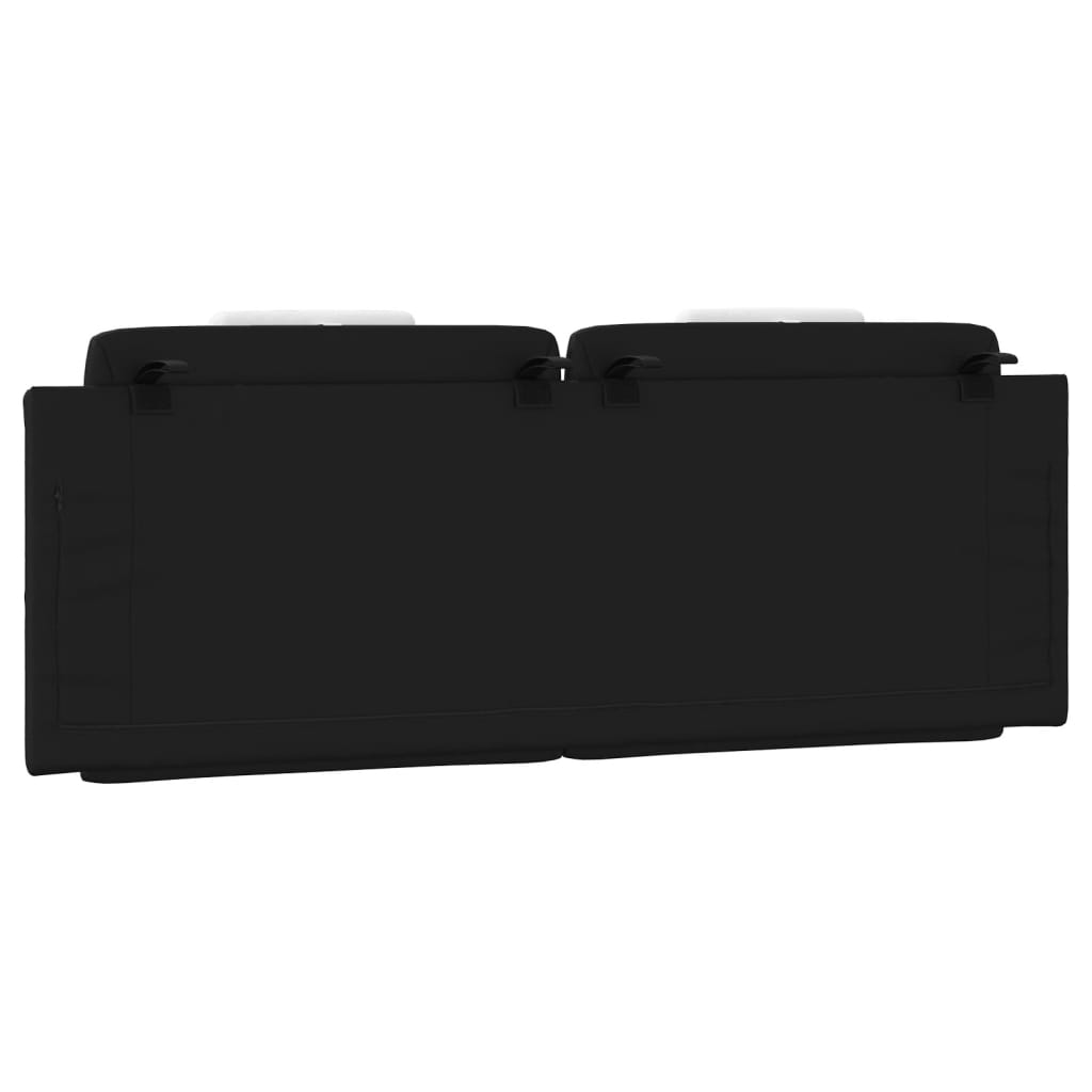 fekete és fehér műbőr fejtámla párna Viana 152 cm