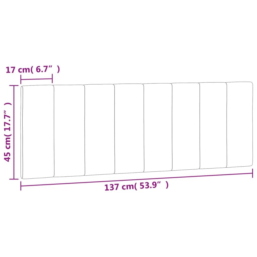 világosszürke bársony fejtámla párna Hanko 137 cm