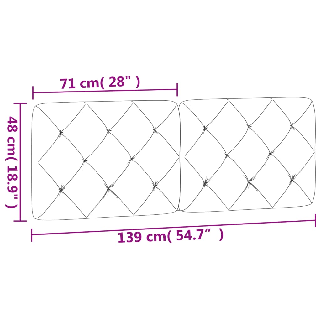 világosszürke bársony fejtámla párna 137 cm