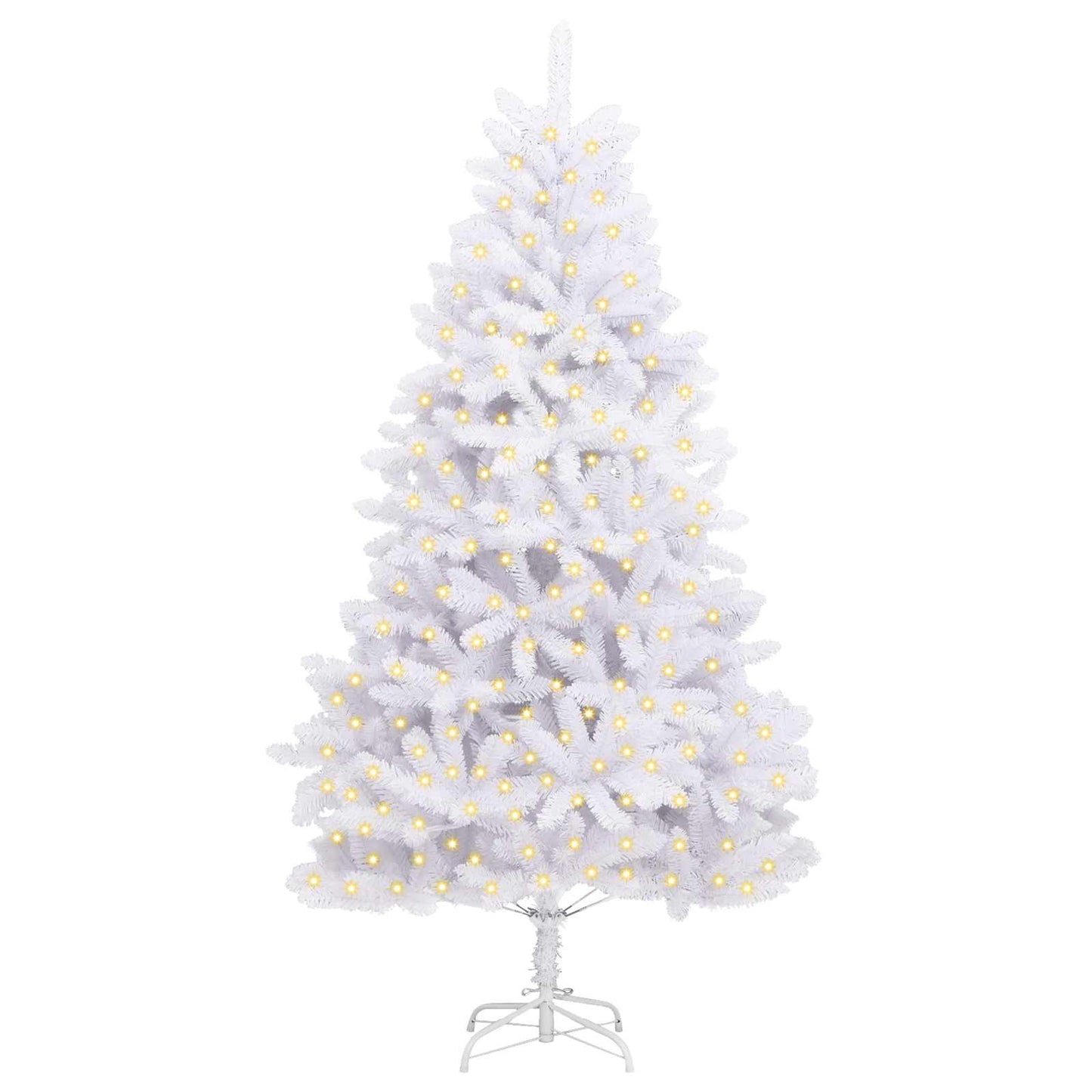Mű karácsonyfa 300 LED-del Fehér 240 cm PVC és fém