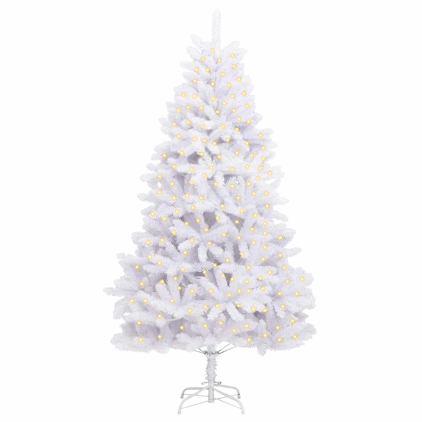 Mű karácsonyfa 300 LED-del Fehér 270 cm PVC és fém