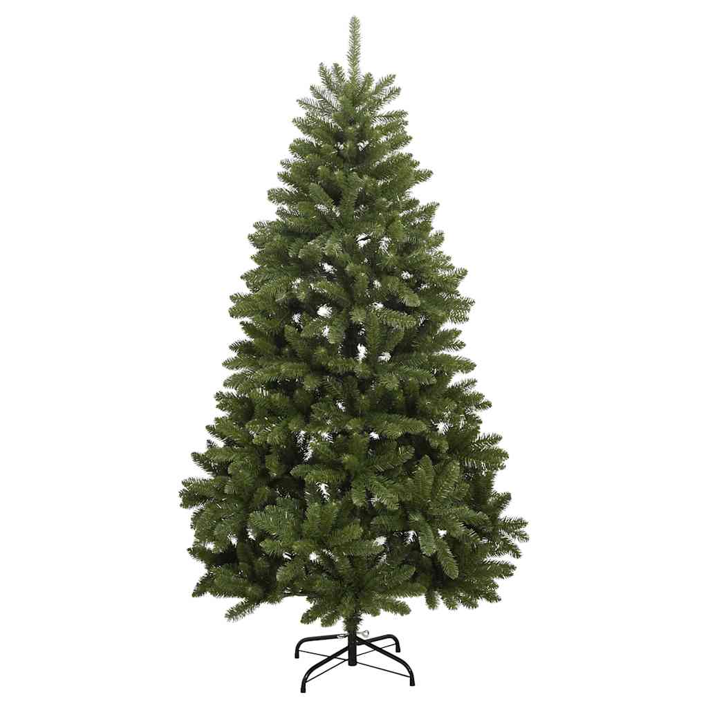csuklópántos műkarácsonyfa 300 LED-del és gömbökkel 210 cm