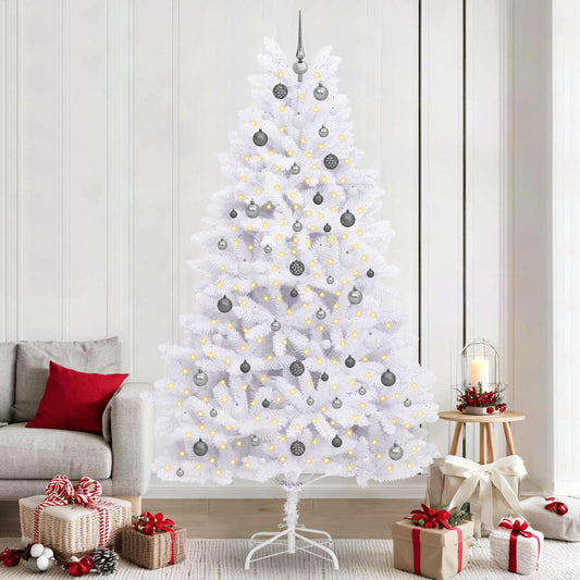 Mű karácsonyfa Fehér 120 x 120 x 240 cm PVC és fém