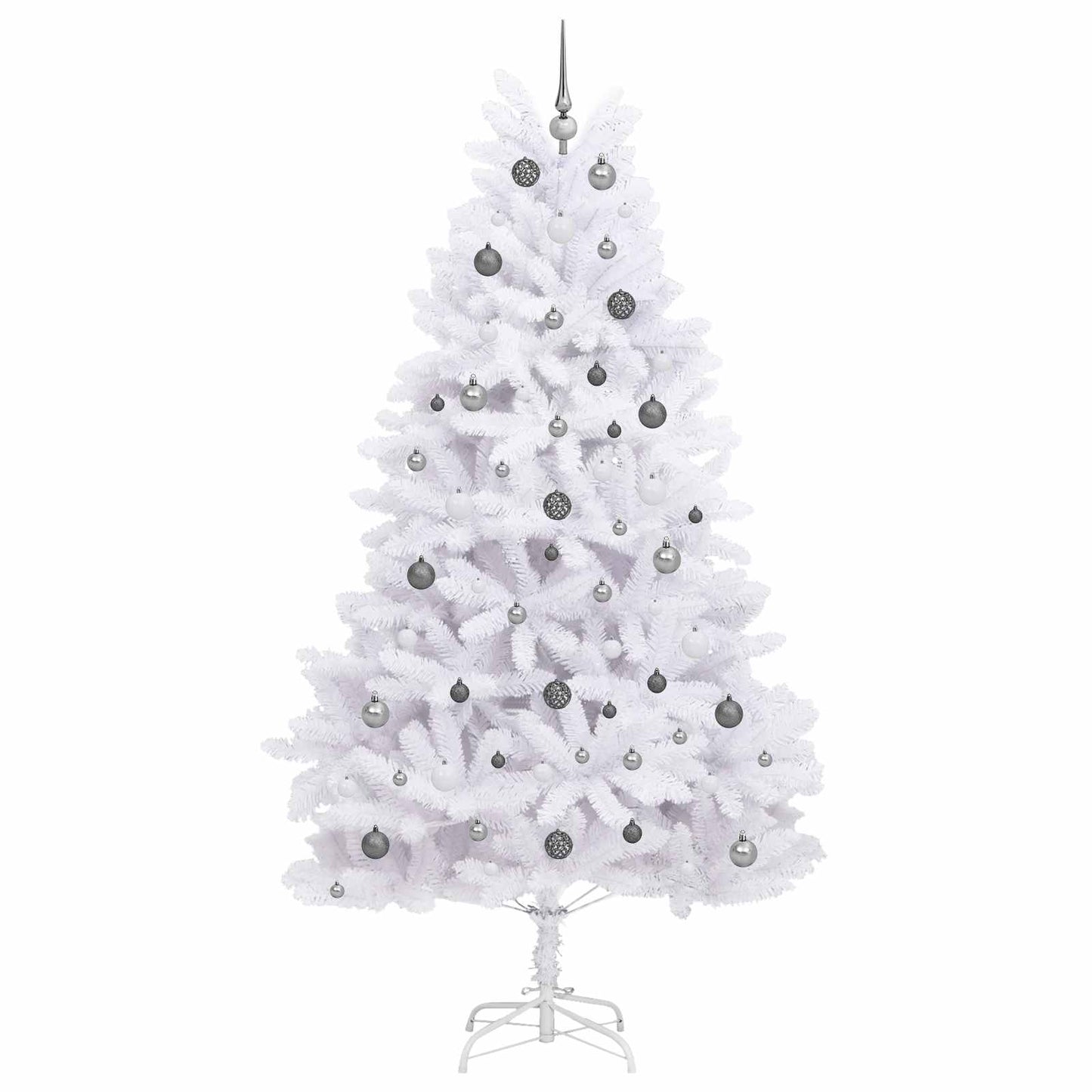Mű karácsonyfa Fehér 120 x 120 x 240 cm PVC és fém