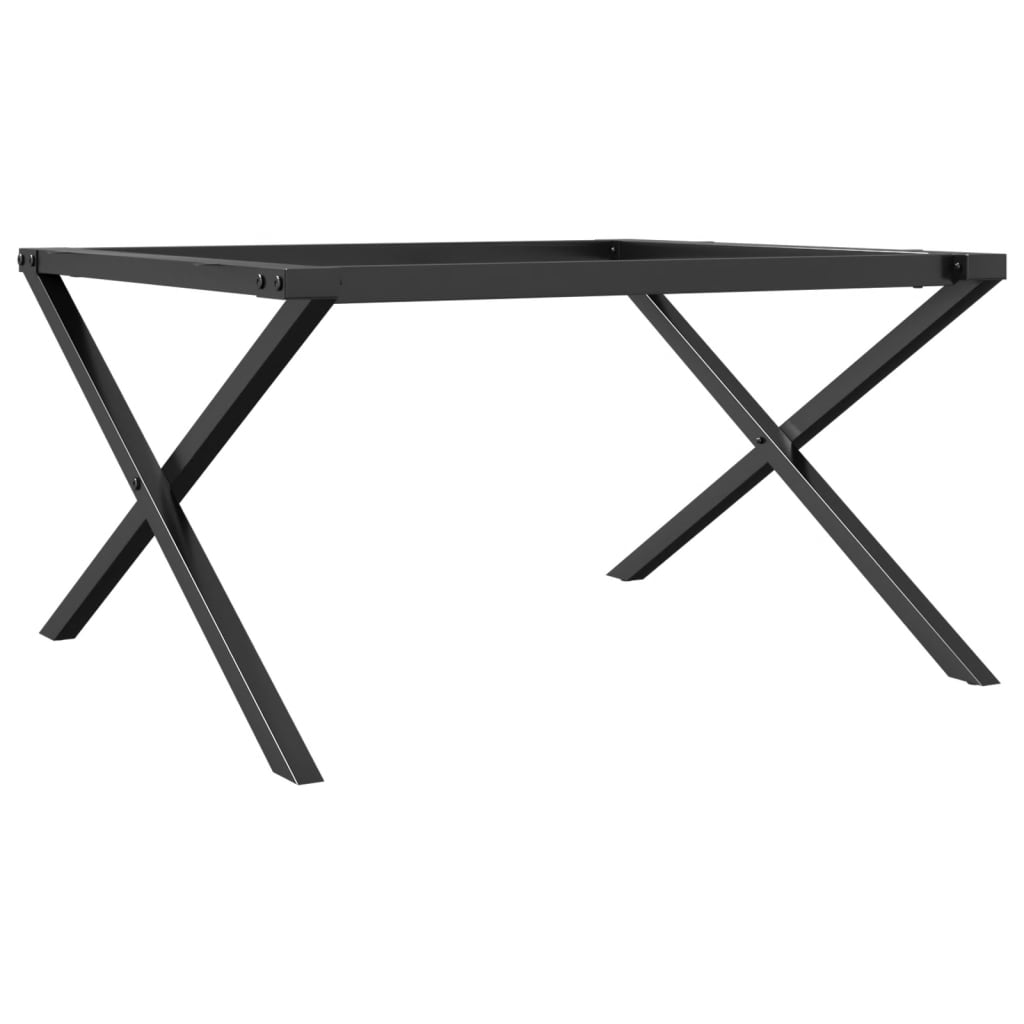 acél dohányzóasztallábak X-alakú vázzal 70 x 60 x 43 cm