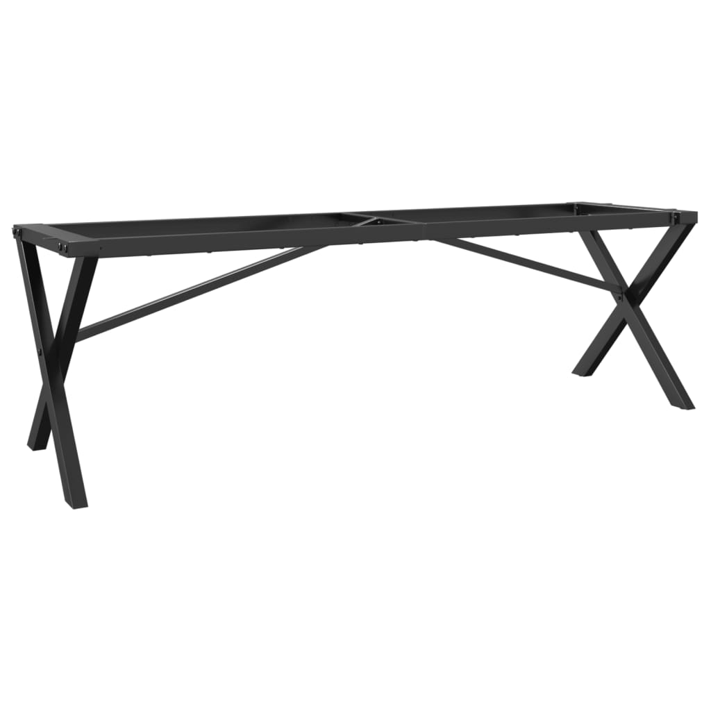 acél dohányzóasztallábak X-alakú vázzal 140 x 30 x 43 cm