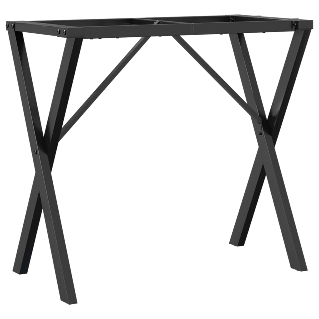 acél dohányzóasztallábak X-alakú vázzal 80 x 40 x 73 cm