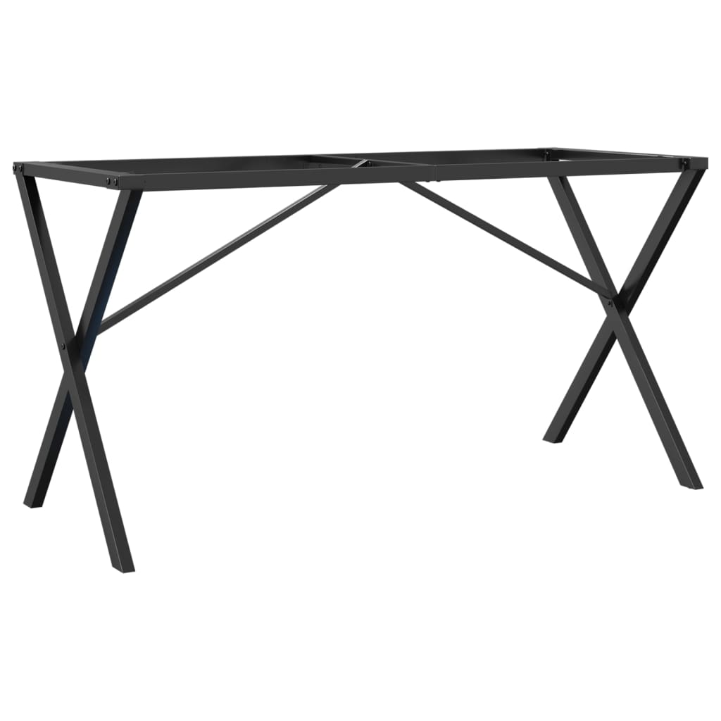 acél étkezőasztallábak X-alakú vázzal 140 x 60 x 73 cm