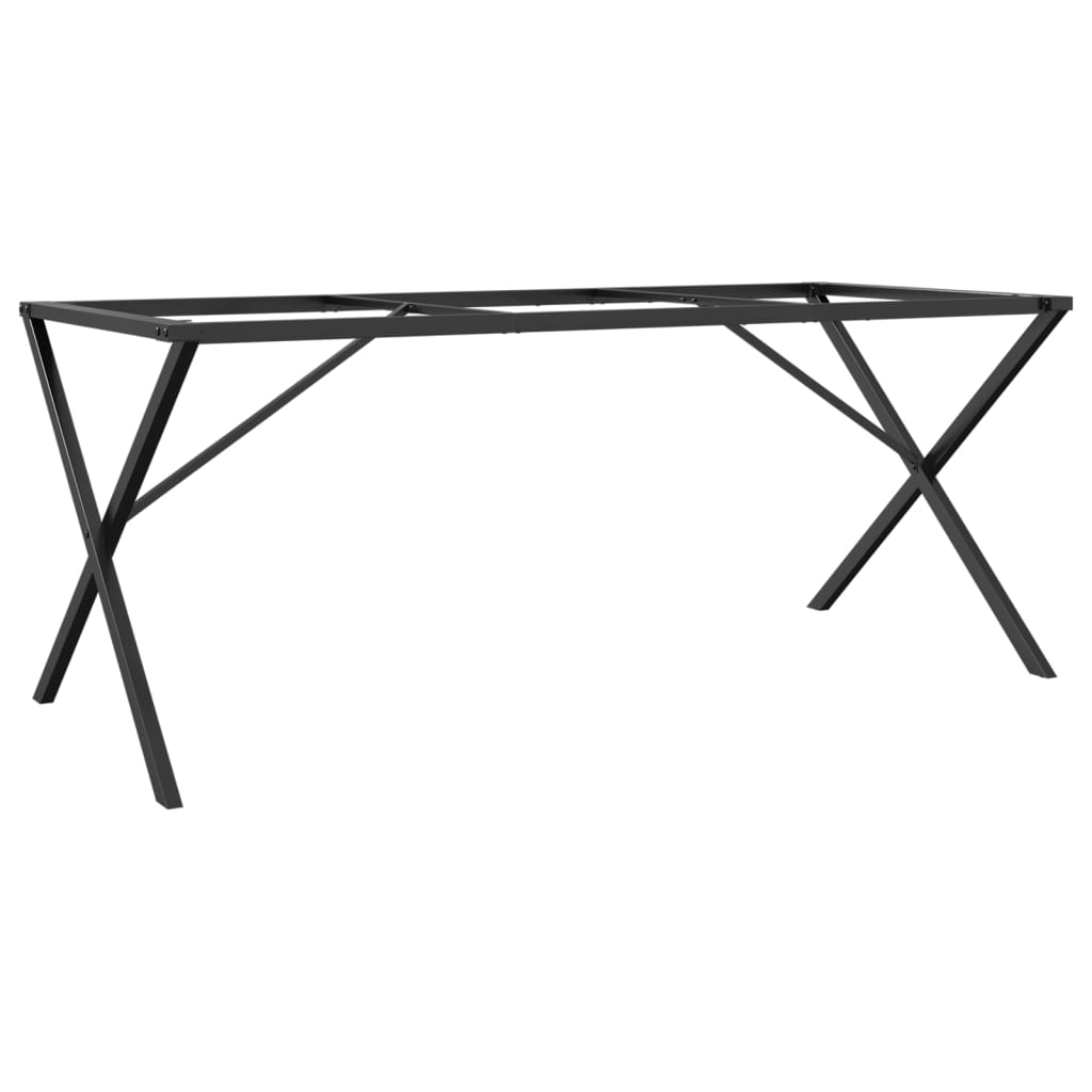 acél étkezőasztallábak X-alakú vázzal 160 x 80 x 73 cm