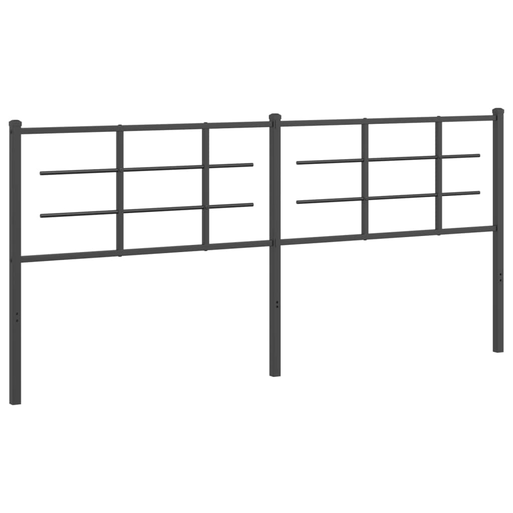 fekete fém csere fejtámla 200 cm