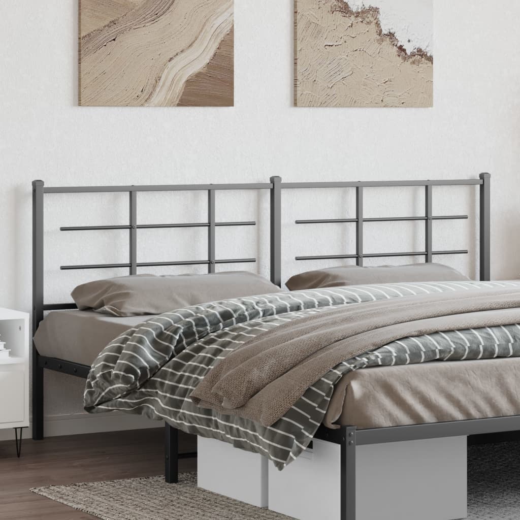 fekete fém csere fejtámla 200 cm