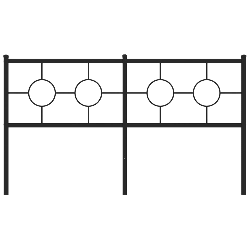 fekete fém csere fejtámla 150 cm