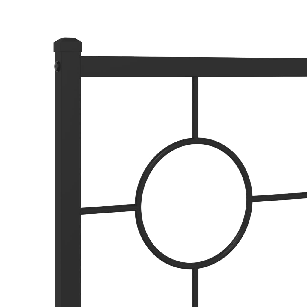 fekete fém csere fejtámla 160 cm