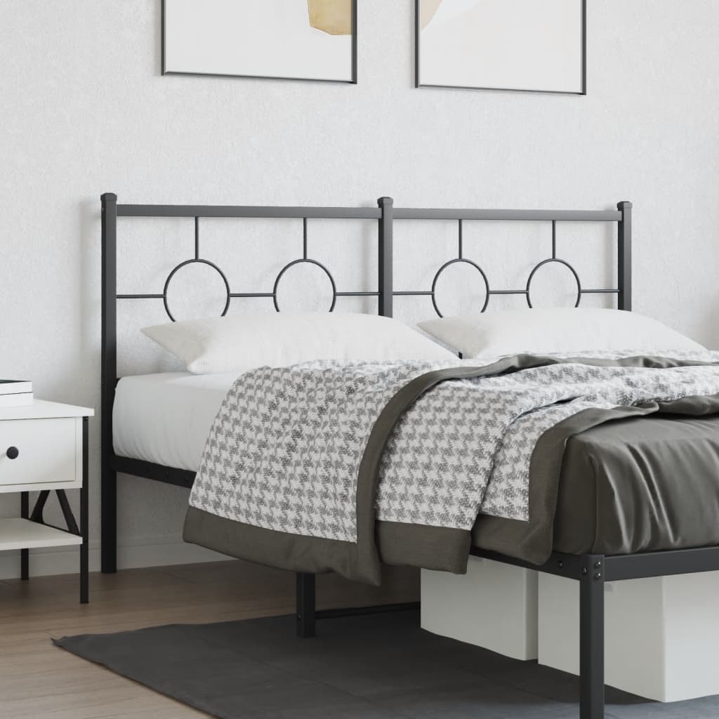 fekete fém csere fejtámla 160 cm