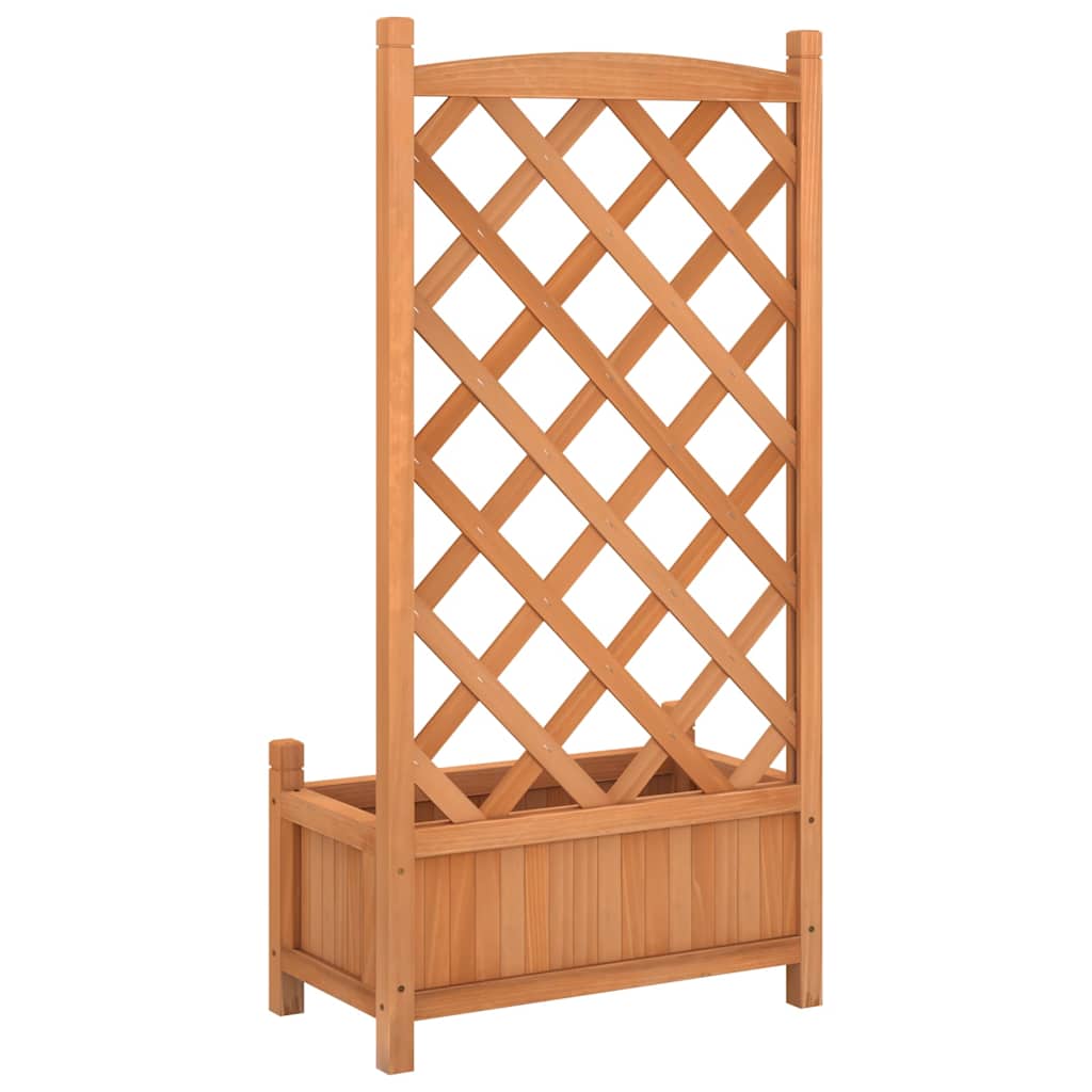 tömör fenyőfa virágláda ráccsal 55 x 29,5 x 110 cm