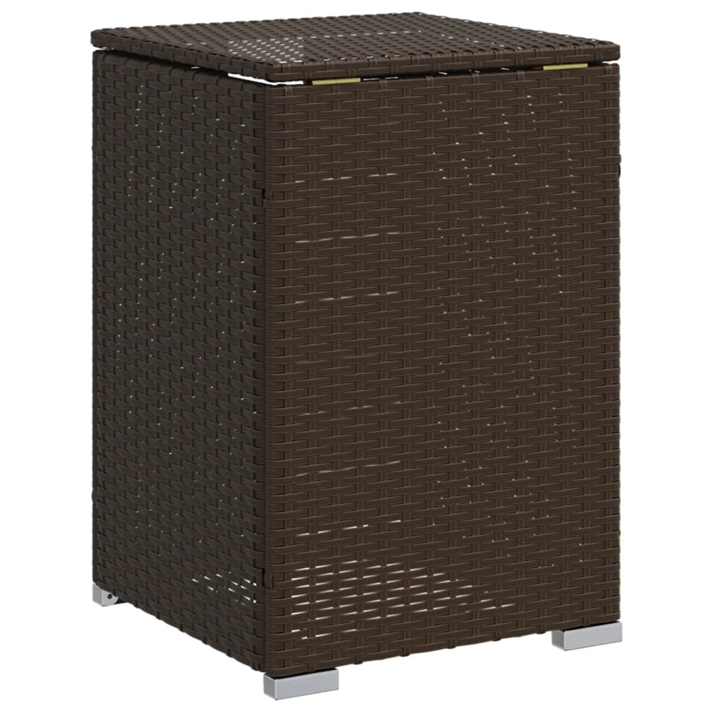 barna polyrattan propántartály borító asztal 40 x 40 x 60 cm