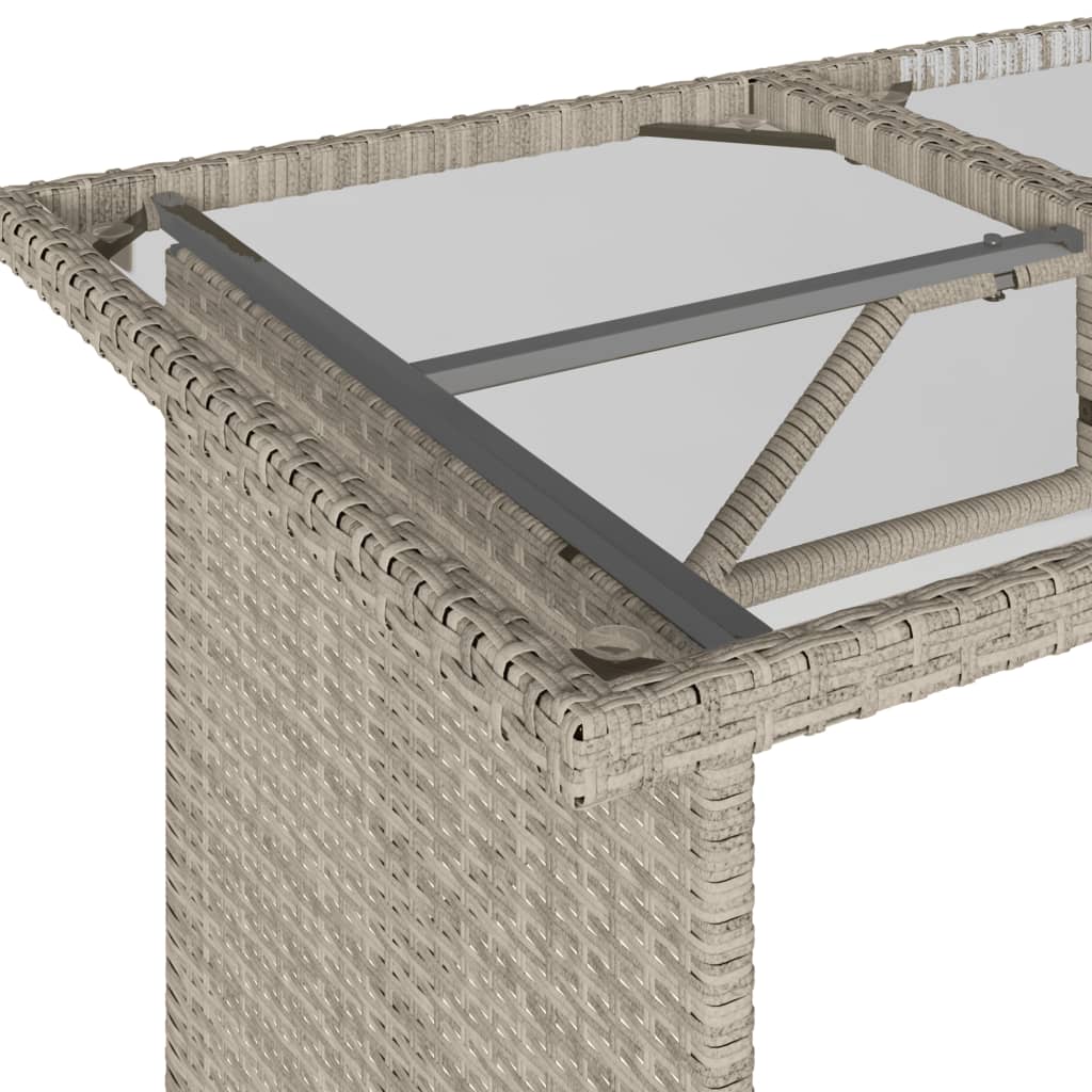 2 részes szürke polyrattan kerti étkezőgarnitúra párnákkal