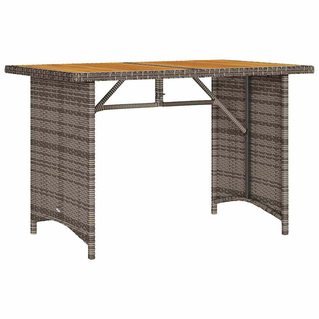 2 részes szürke polyrattan kerti étkezőgarnitúra párnákkal