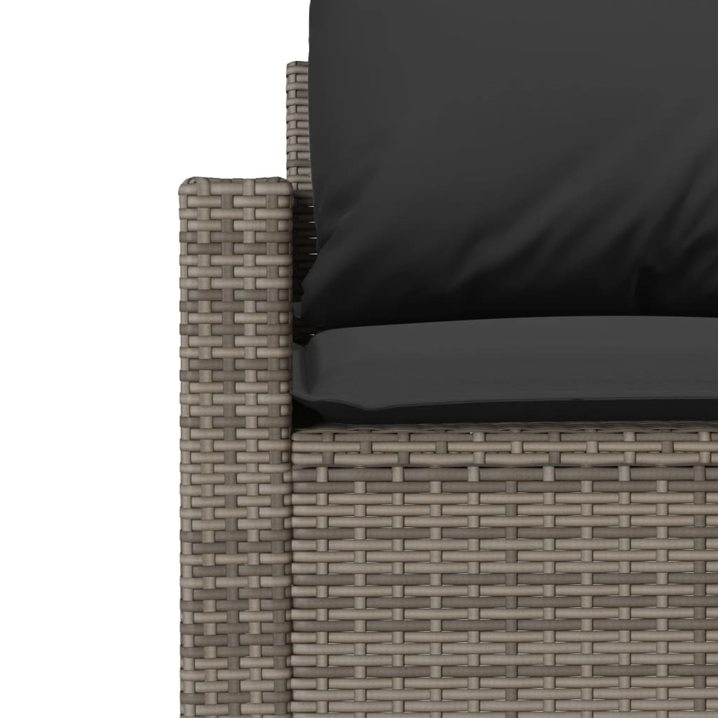 4 részes szürke polyrattan kerti ülőgarnitúra párnákkal