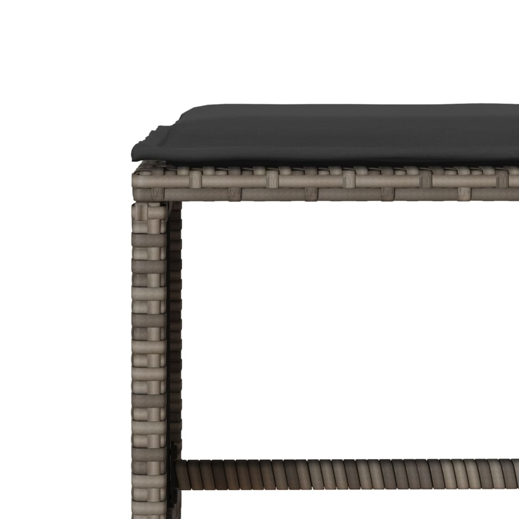 4 részes szürke polyrattan kerti ülőgarnitúra párnákkal
