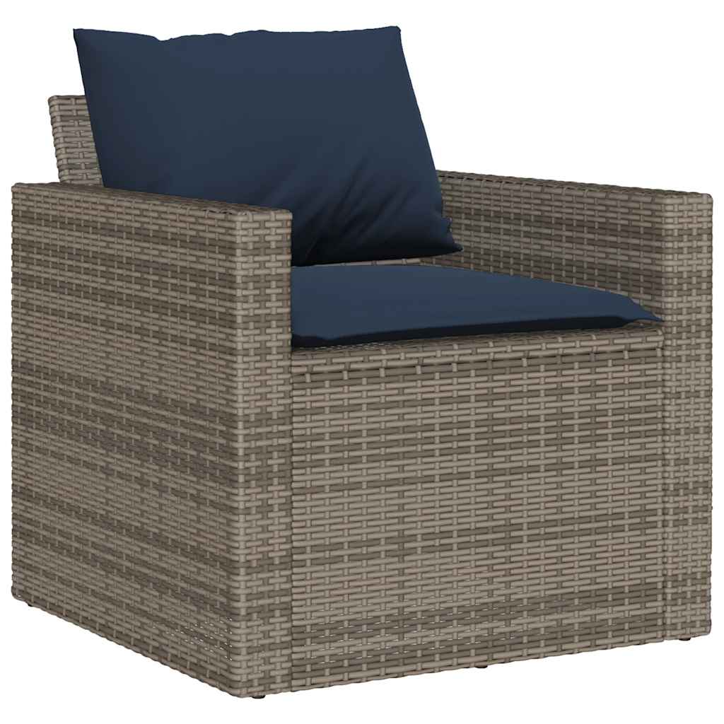 4 részes szürke polyrattan kerti ülőgarnitúra párnákkal