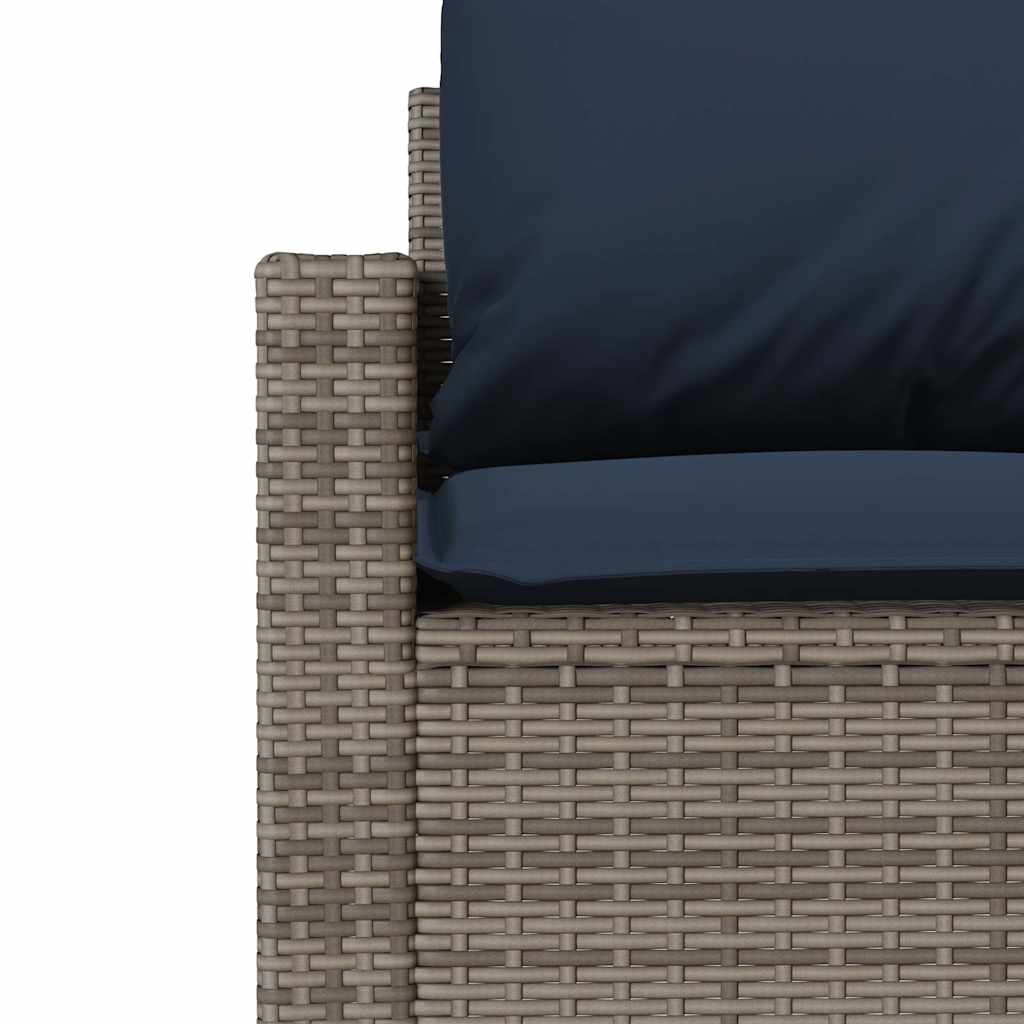 4 részes szürke polyrattan kerti ülőgarnitúra párnákkal