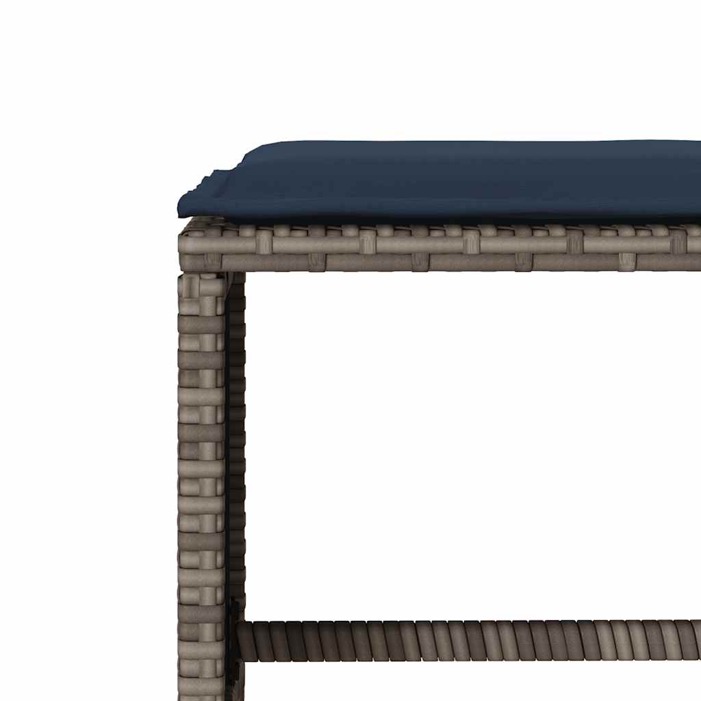4 részes szürke polyrattan kerti ülőgarnitúra párnákkal