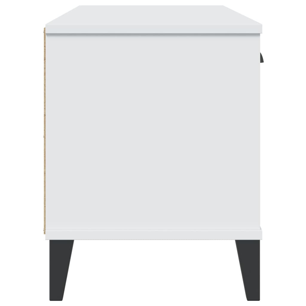 VIKEN fehér szerelt fa cipőtároló pad 106 x 35 x 45 cm