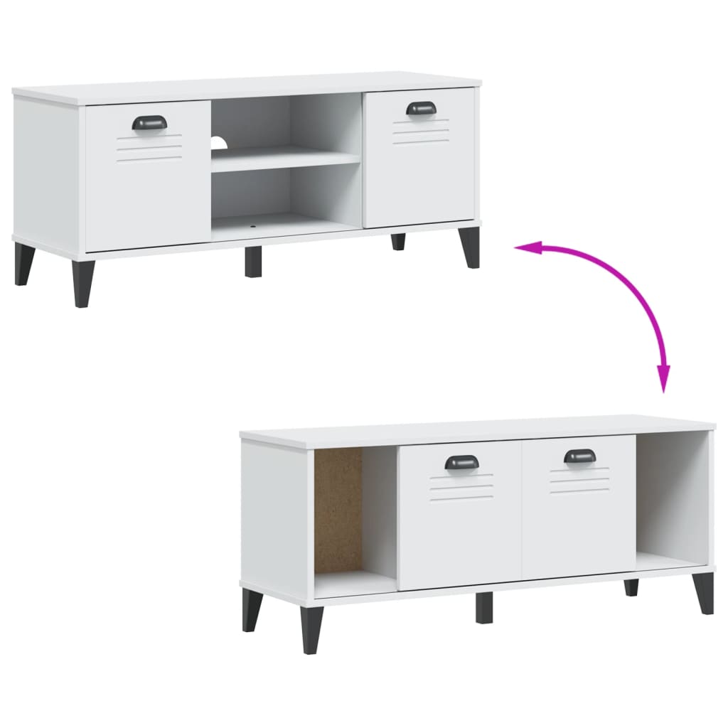 VIKEN fehér szerelt fa cipőtároló pad 106 x 35 x 45 cm