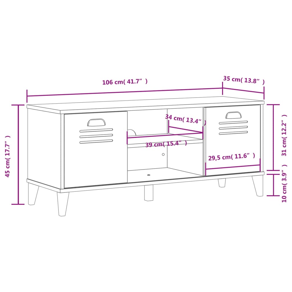 VIKEN fehér szerelt fa cipőtároló pad 106 x 35 x 45 cm