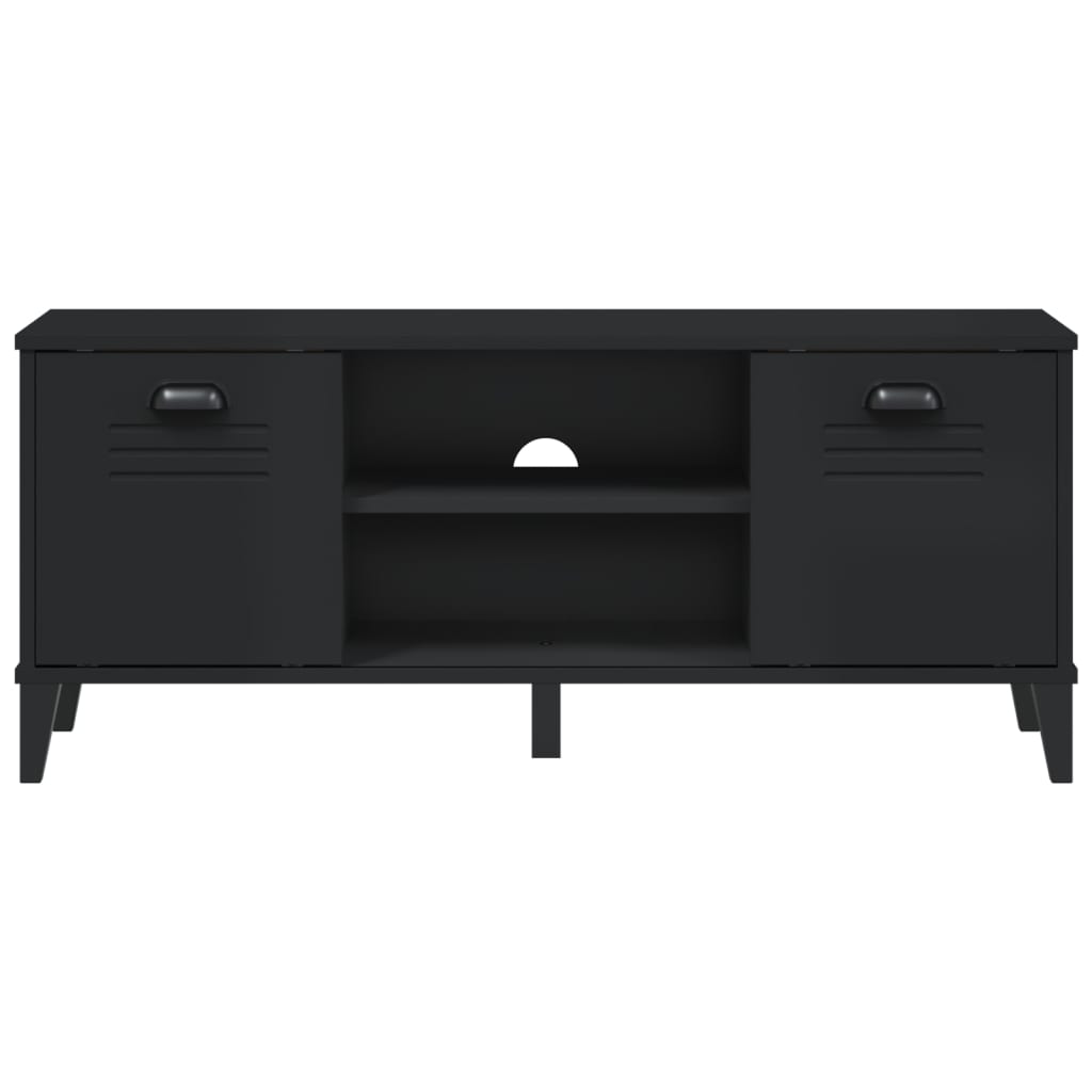 VIKEN fekete szerelt fa cipőtároló pad 106 x 35 x 45 cm