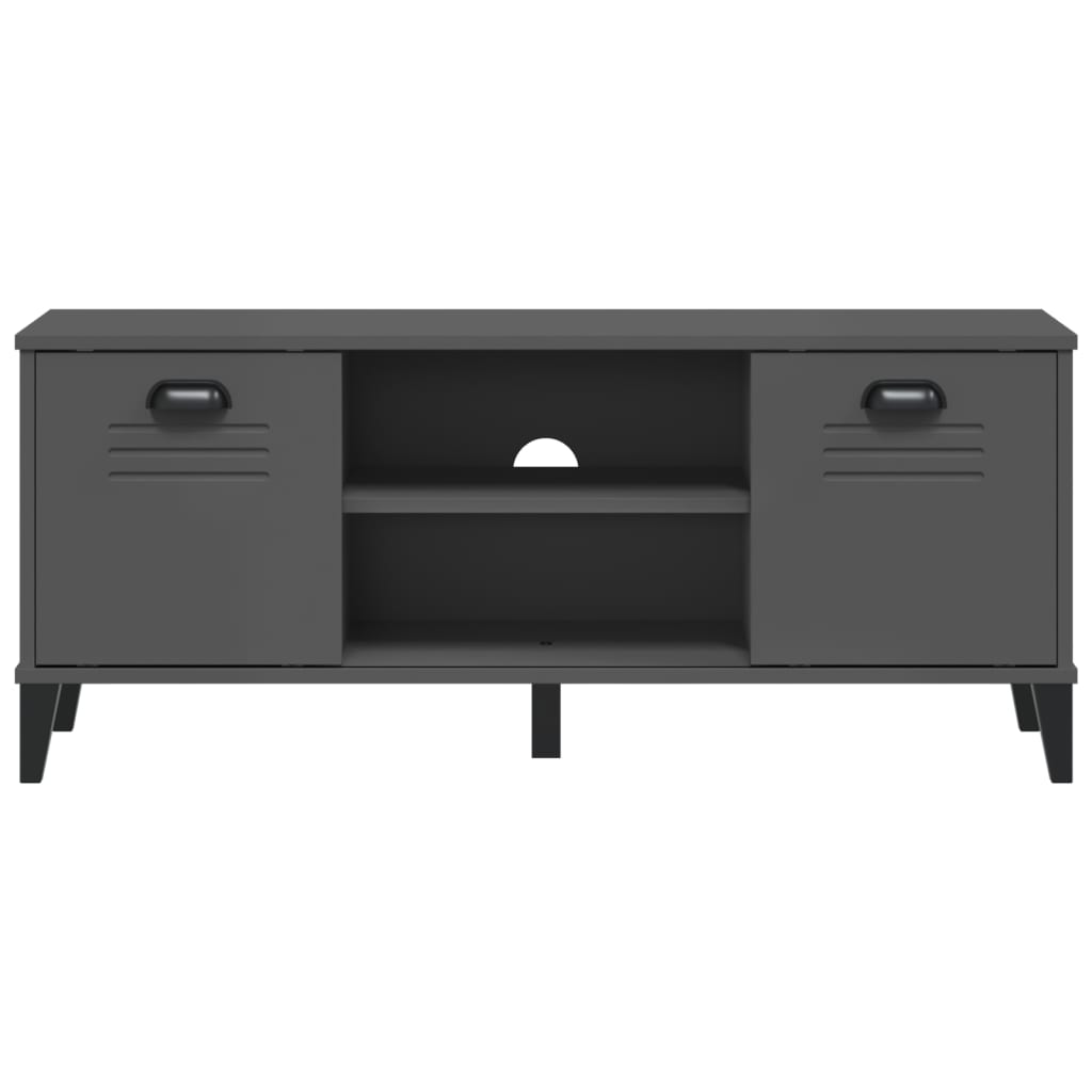 VIKEN antracitszürke szerelt fa cipőtároló pad 106 x 35 x 45 cm