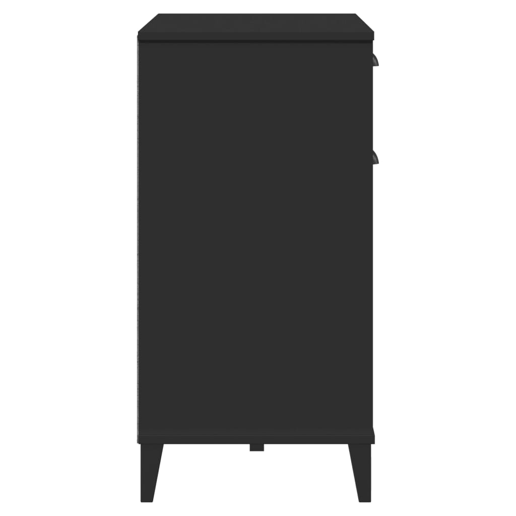 VIKEN fekete szerelt fa tálalószekrény 80 x 40 x 80 cm