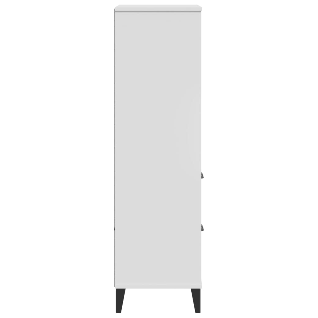 VIKEN fehér szerelt fa könyvszekrény 60 x 35 x 123 cm
