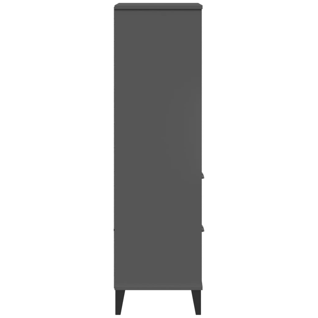 VIKEN antracitszürke szerelt fa könyvszekrény 60 x 35 x 123 cm