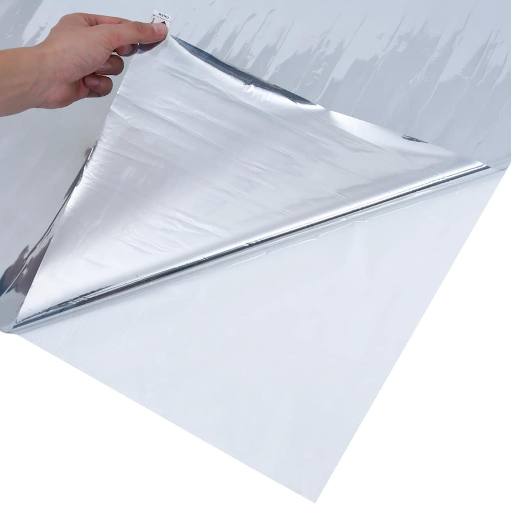 ezüst PVC tükröző statikus napsugárzás elleni fólia 90 x2000 cm