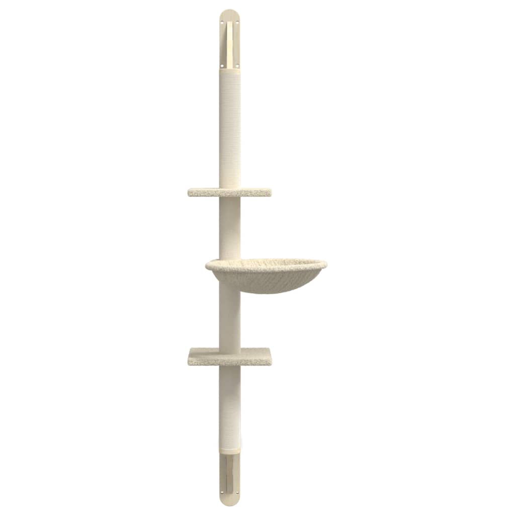 krémszínű falra szerelhető kaparófa 142,5 cm