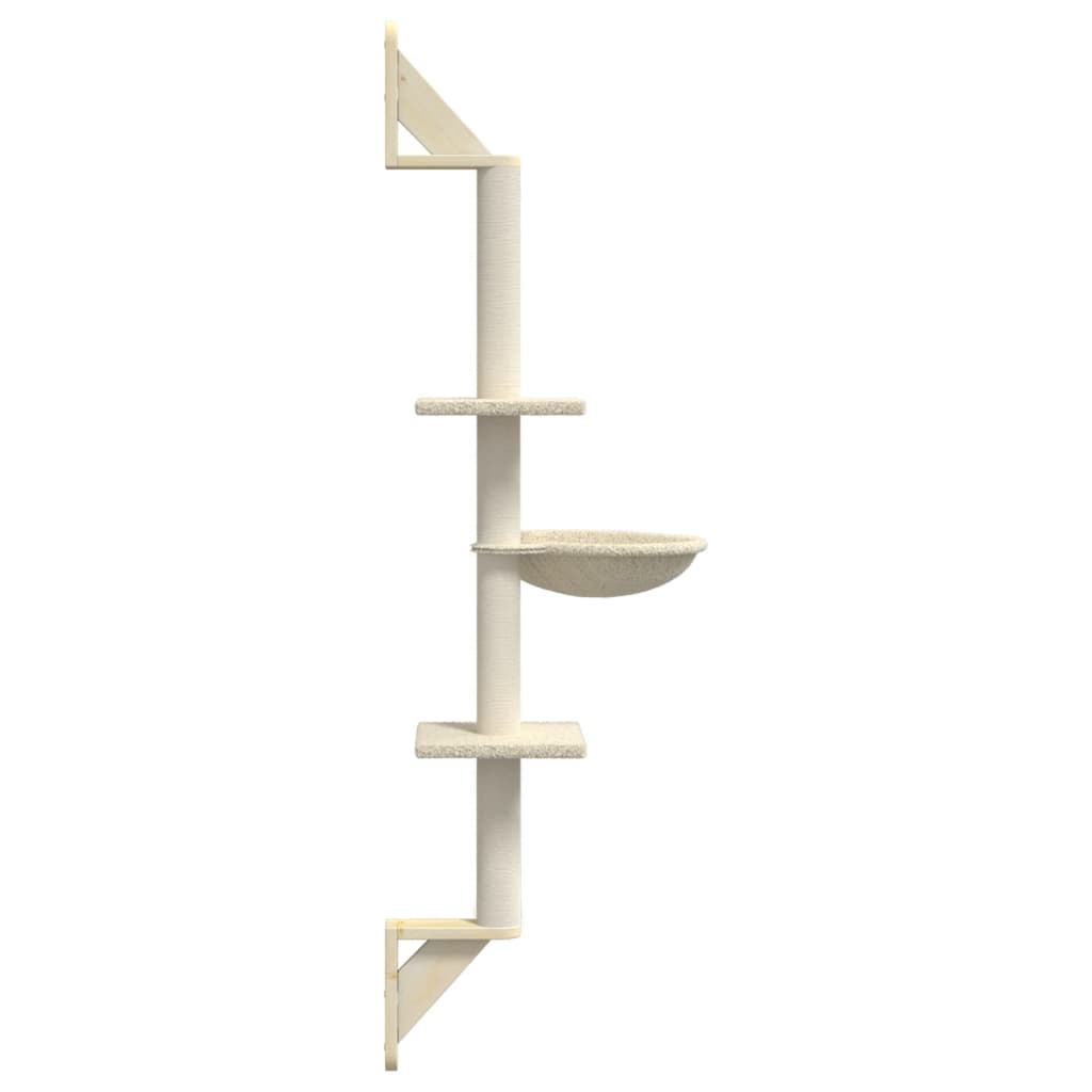 krémszínű falra szerelhető kaparófa 142,5 cm